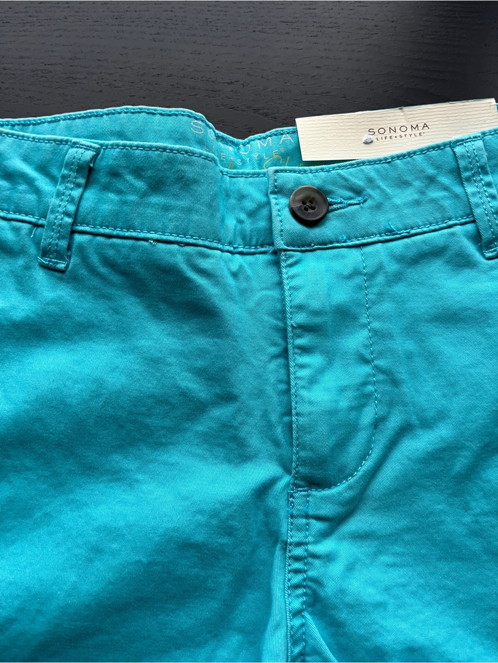 Sonoma Goods for Life (Original $30) Teal Everyday Chino Shorts Size 4 - Picture 13 of 16